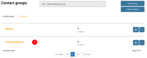 Contacts - Add contact to group 1 - Cadoo