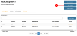 Contacts - Add contact to group 2 - Cadoo
