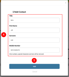 Contacts - Add contact to group 3 - Cadoo