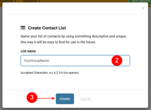 Contacts - Create Group 2 - Cadoo